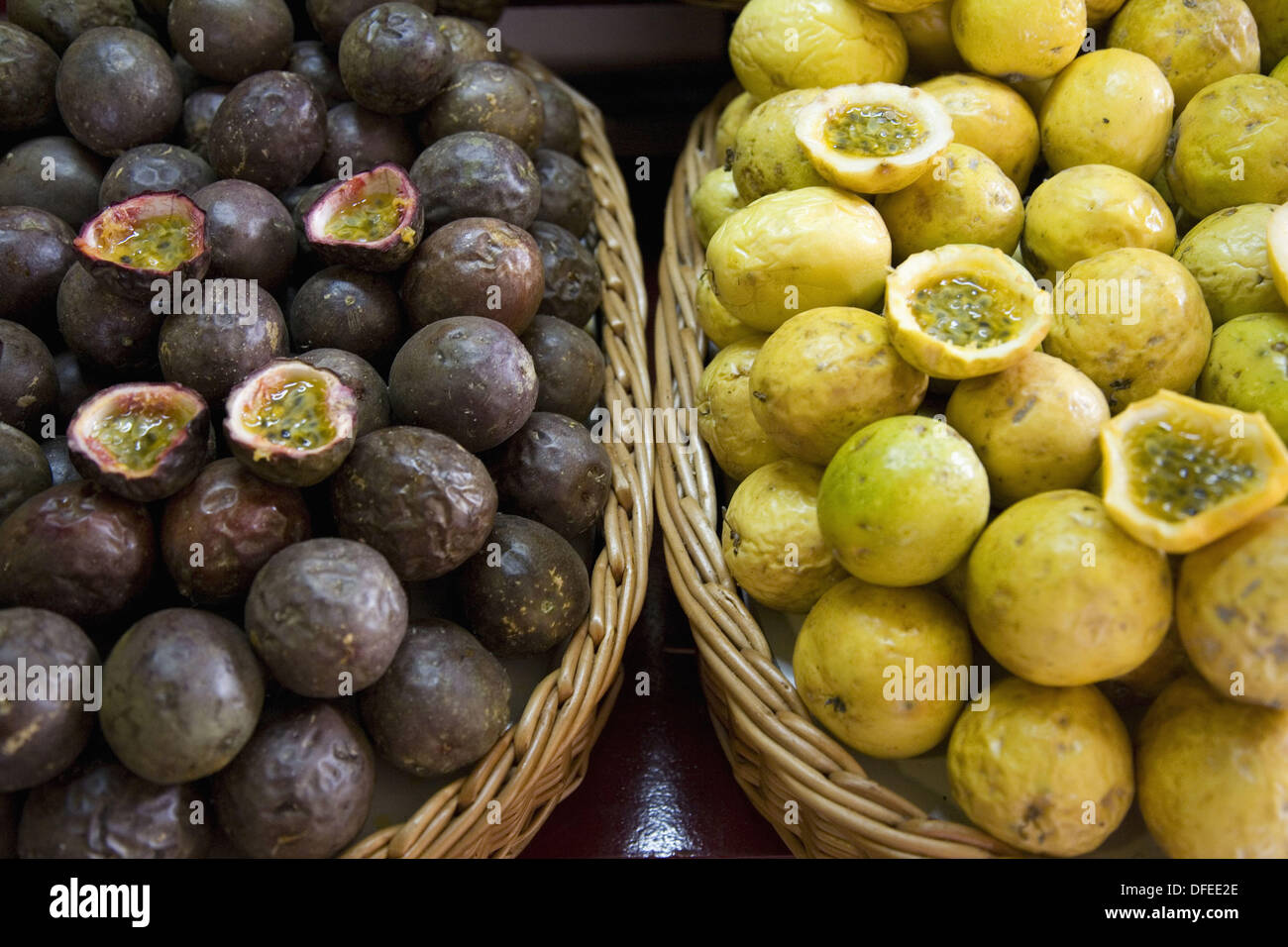 Portugal, Madeira Island, Funchal Farmers market Guava fruit Stock
