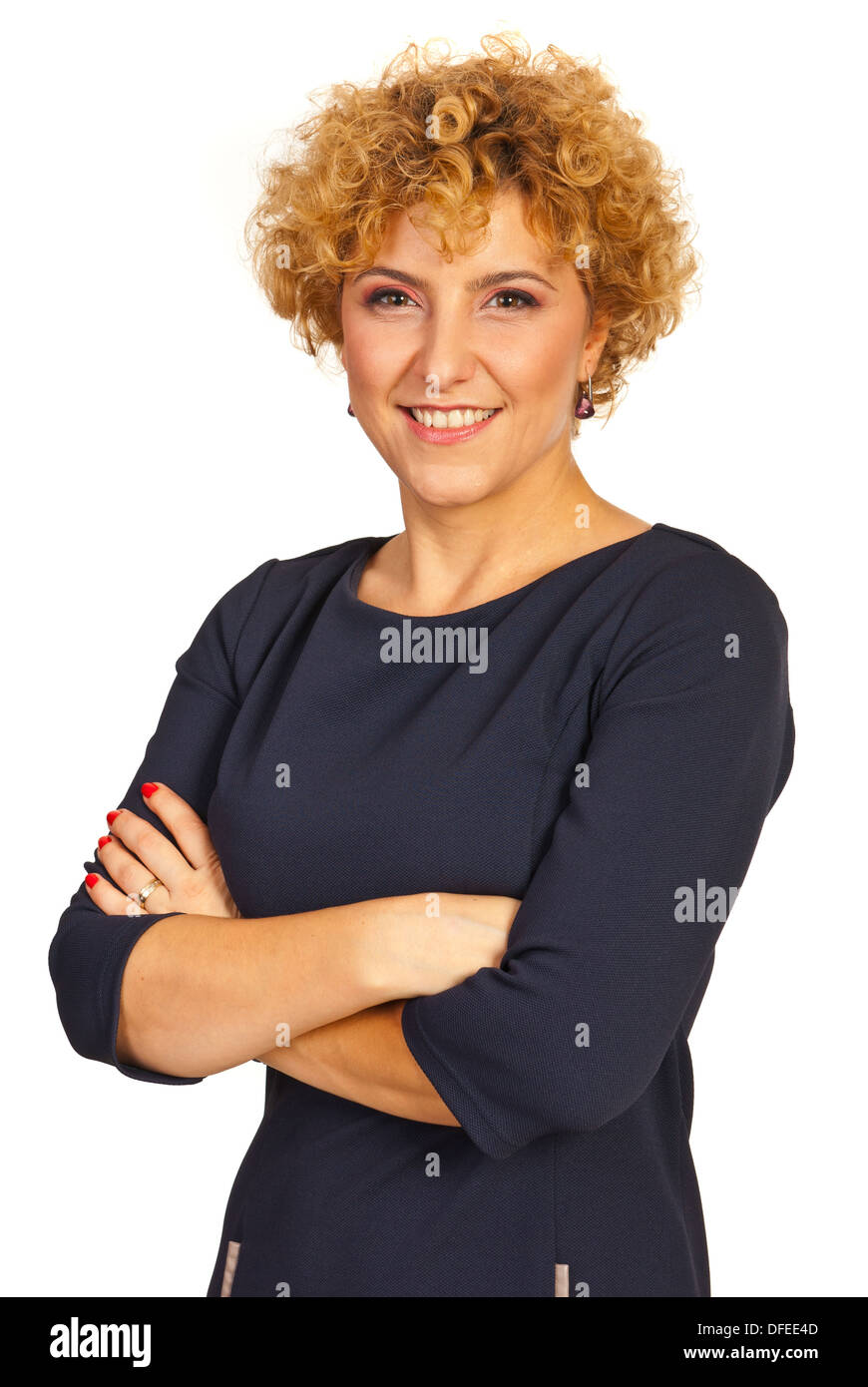 Blond curly hair hi-res stock photography and images - Alamy