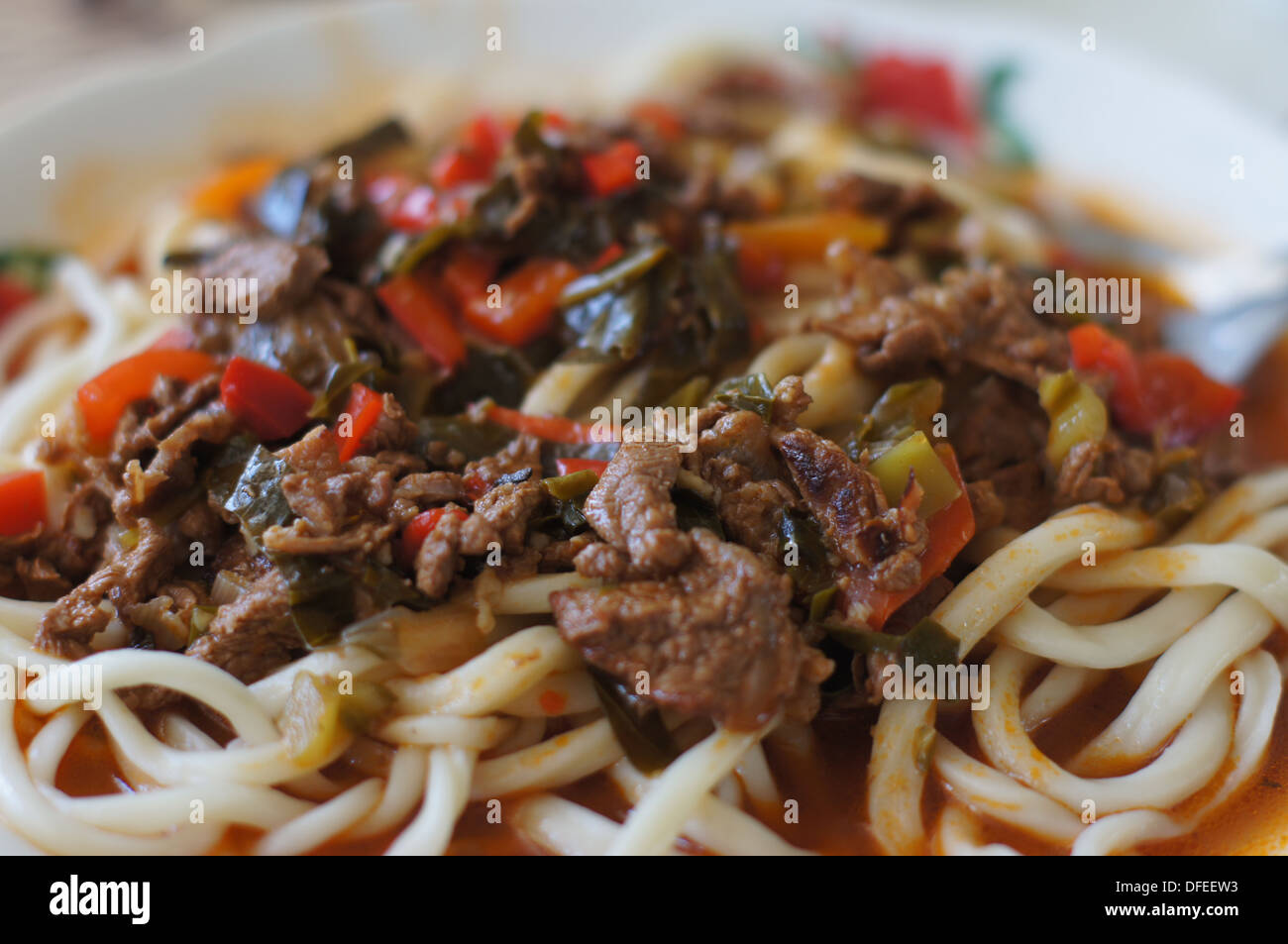 Lagman in Arslanbob, Kyrgyzstan Stock Photo