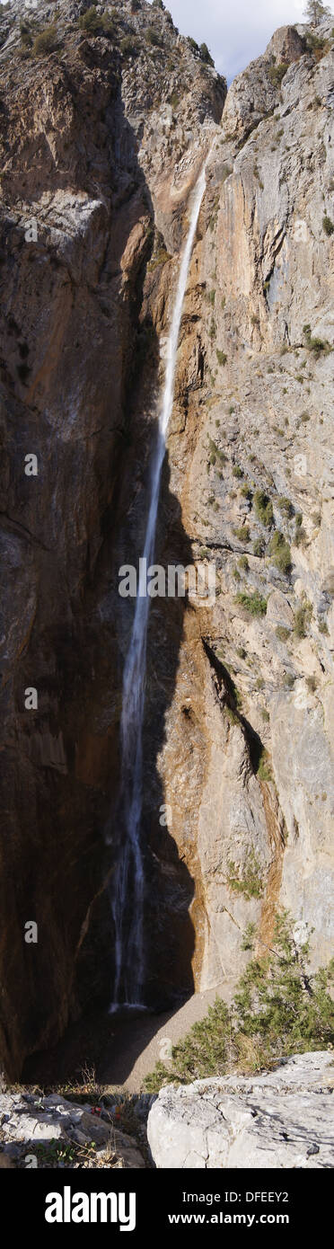Large waterfall in Arslanbob, Kyrgyzstan Stock Photo