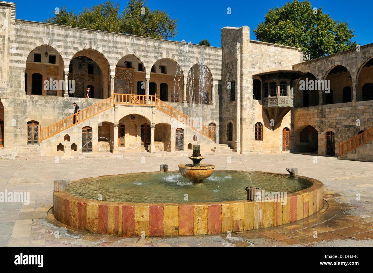Patio of Beit ed-Dine, Beiteddine Palace of Emir Bashir, Chouf, Lebanon, Middle east, West Asia Stock Photo