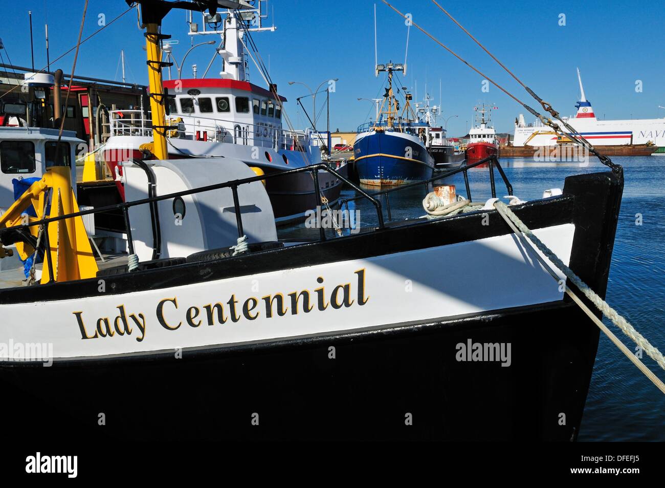 fishingboat in the harbour of L´Etang du Nord, Ile du Cap aux Meules