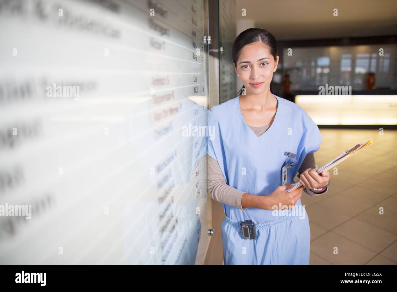 Portrait of smiling nurse Stock Photo