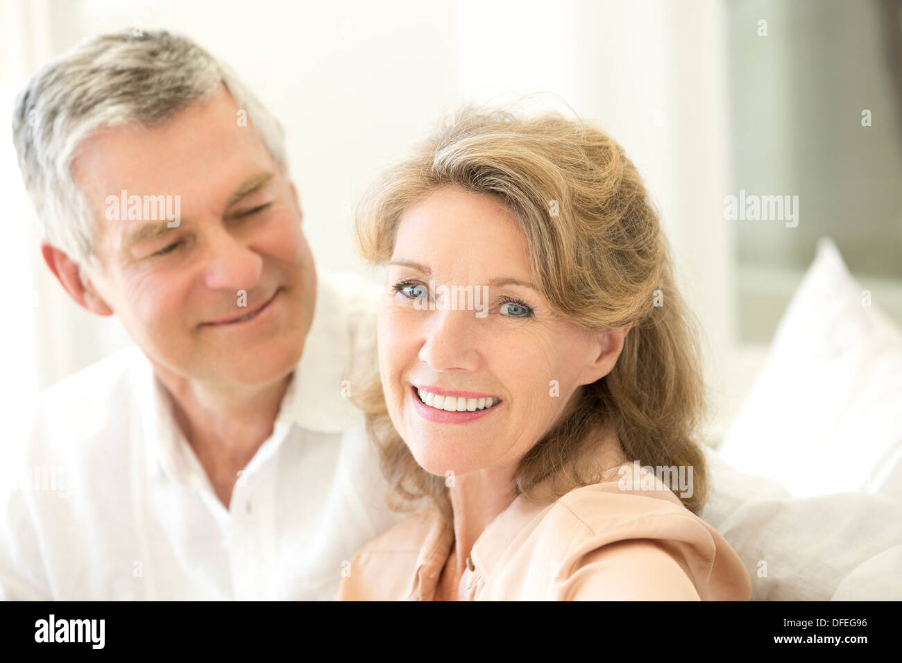 Portrait of smiling senior couple Stock Photo