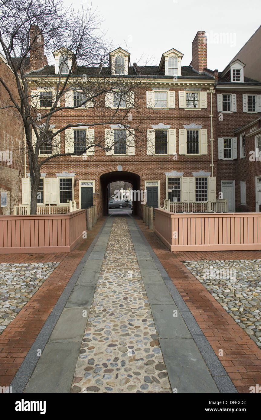 Franklin Court. City of Philadelphia. Pennsylvania. USA Stock Photo Alamy