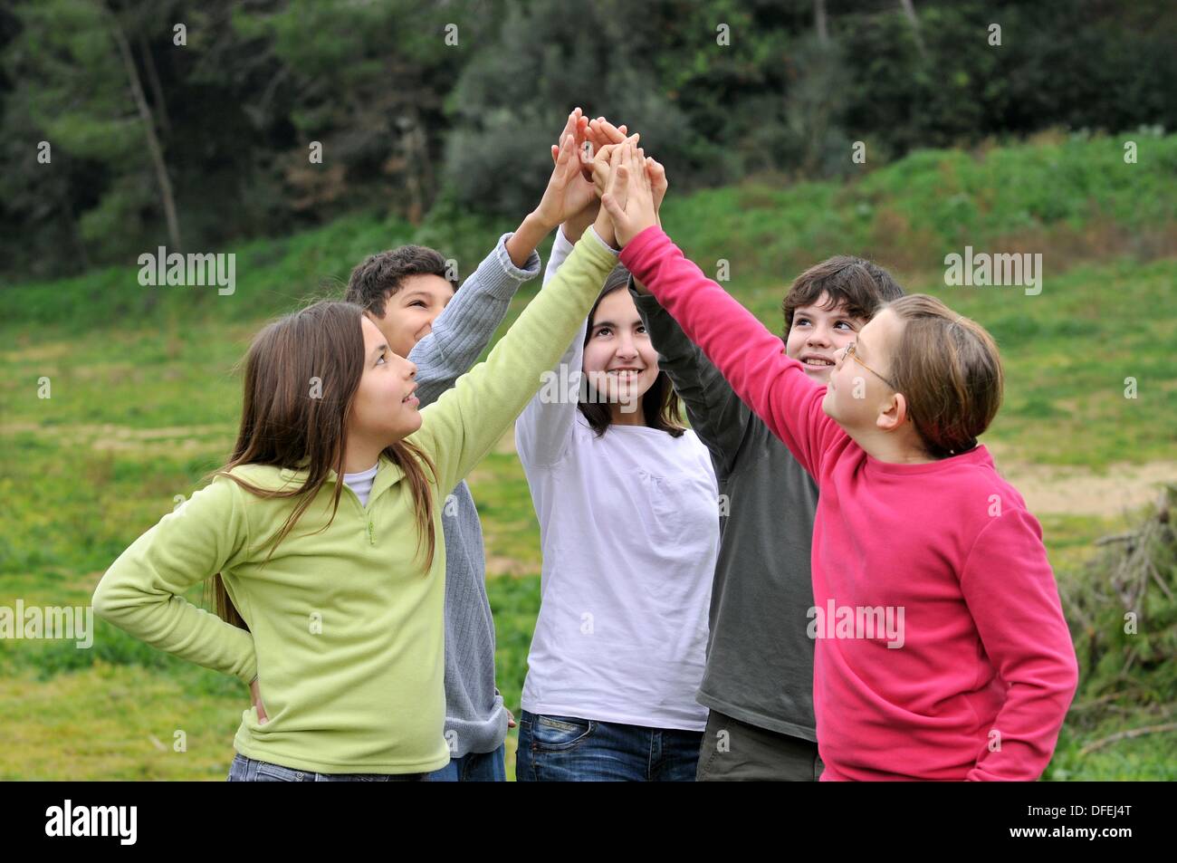 Group of children Stock Photo - Alamy
