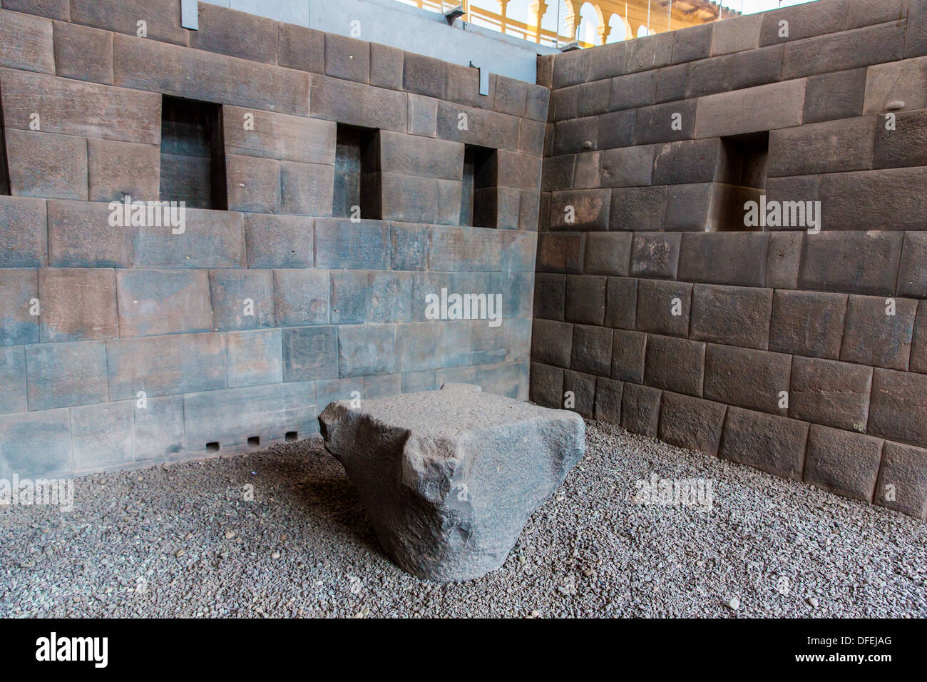 Inca Wall in ancient city of Machu Picchu, Peru, South America.Example ...