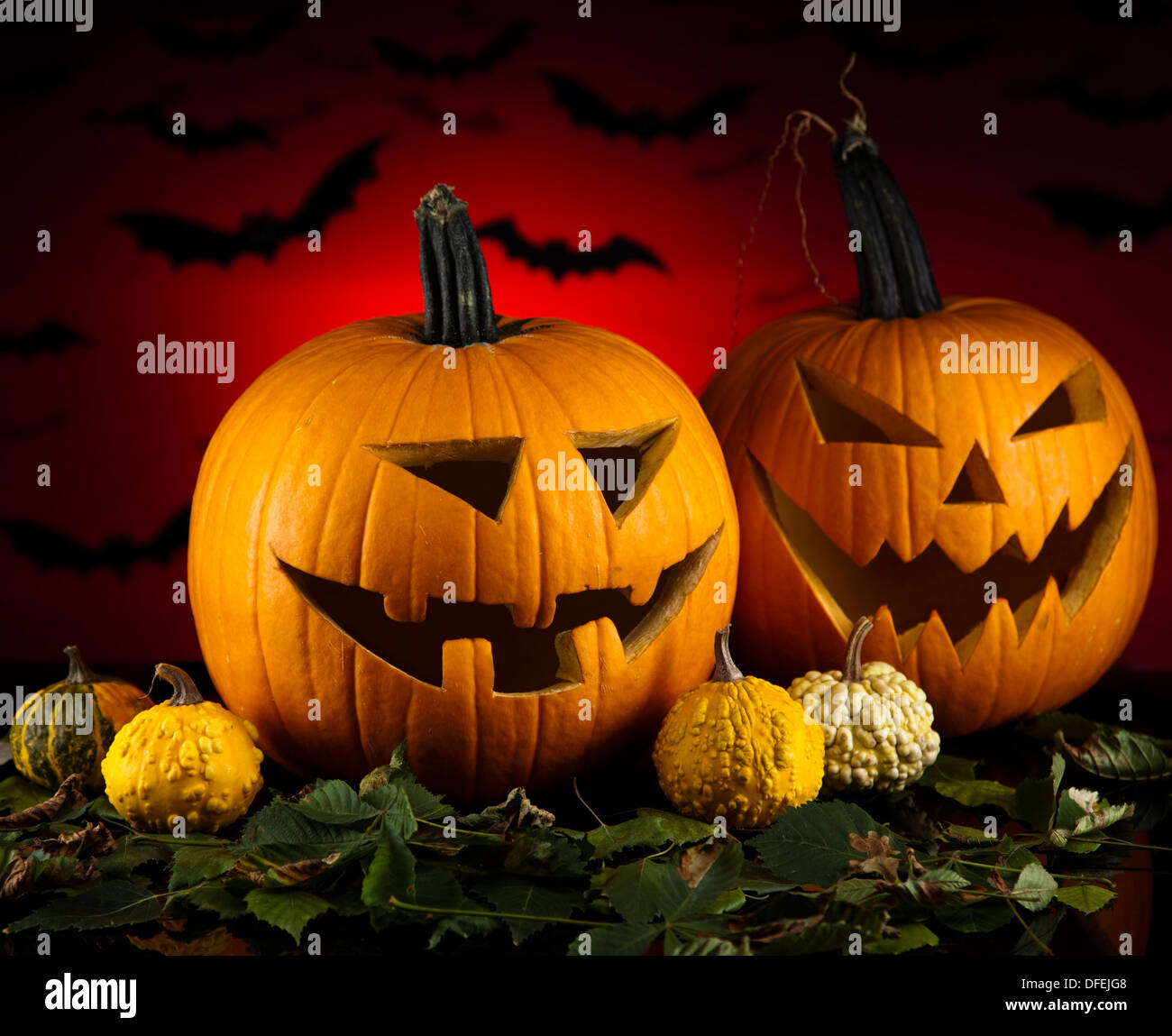 Halloween background with bats Stock Photo - Alamy