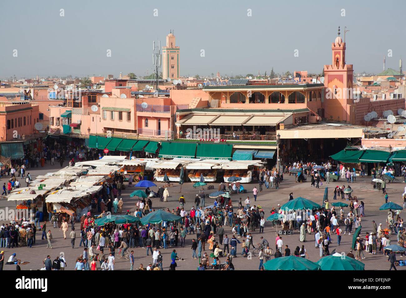Jemaa El Fna Square Marrakech Marocco Africa Stock Photo Alamy