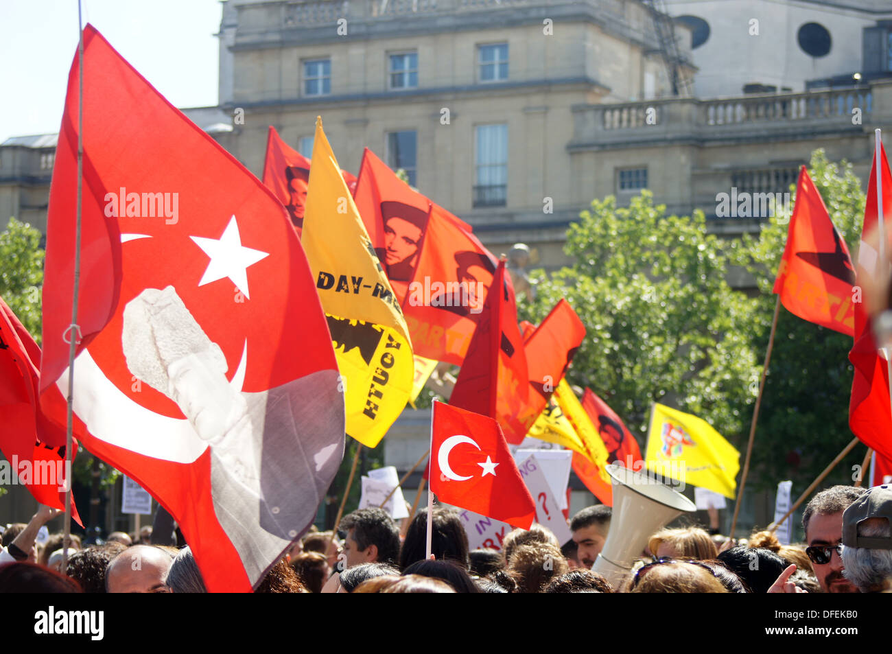 Protesters in London Stock Photo - Alamy