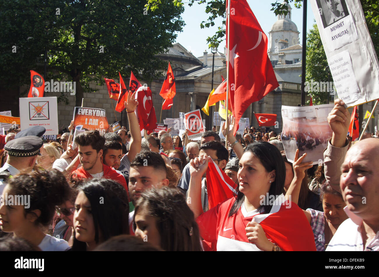 Protesters in London Stock Photo - Alamy