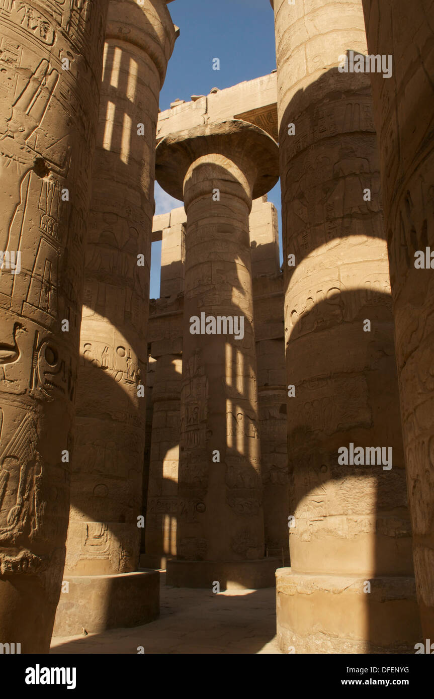 Columns in the Hypostyle Hall, Karnak, Egypt Stock Photo Alamy