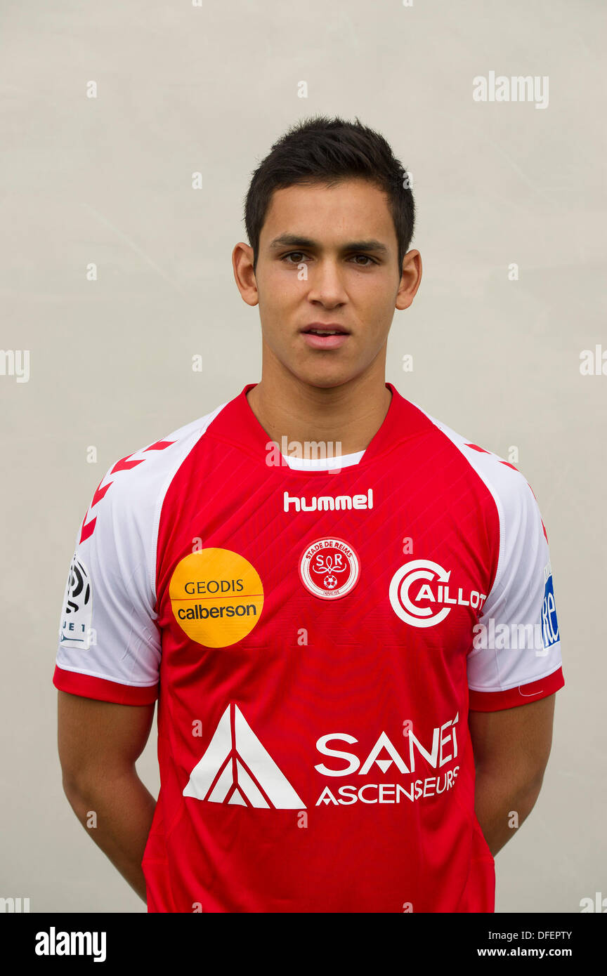 Reims, France. 03rd Oct, 2013. Official season portraits for French league 1 side, Reims. Aissa Mandi Credit:  Action Plus Sports/Alamy Live News Stock Photo