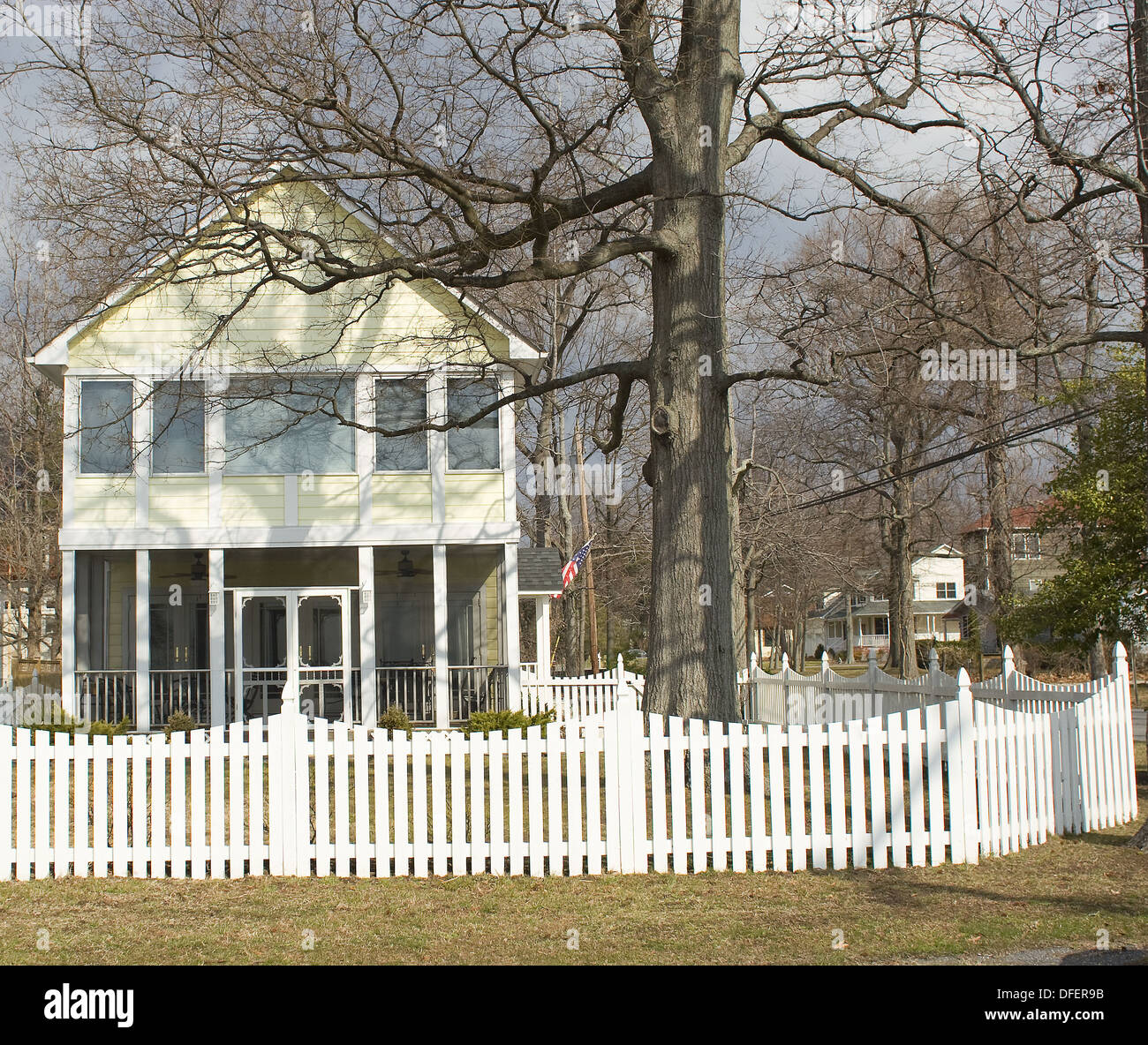 Beach house on the Chesapeake Bay in Maryland, USA Stock Photo Alamy