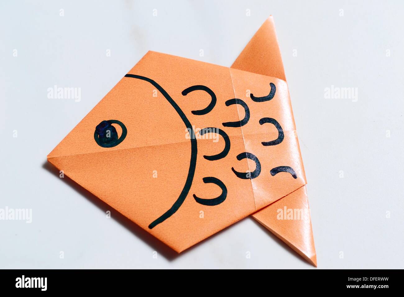 Origami Paper Fishpoona Maharashtraindia Stock Photo