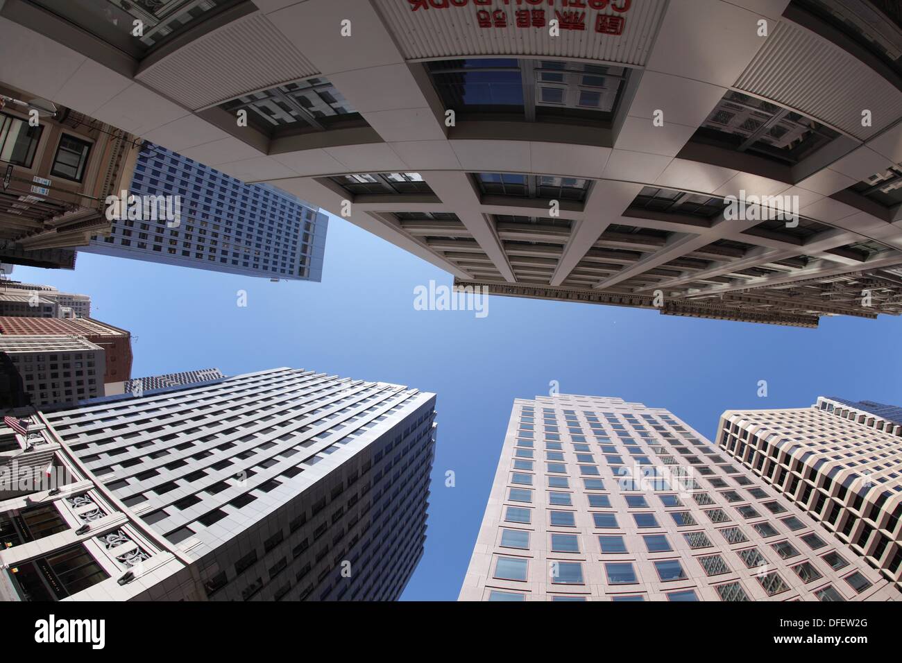 Big dive Buildings in Downtown San Francisco, California, USA Stock