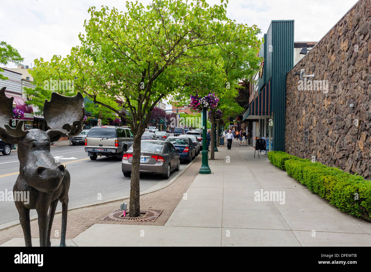Sherman Avenue in downtown Coeur d'Alene, Idaho, USA Stock Photo Alamy