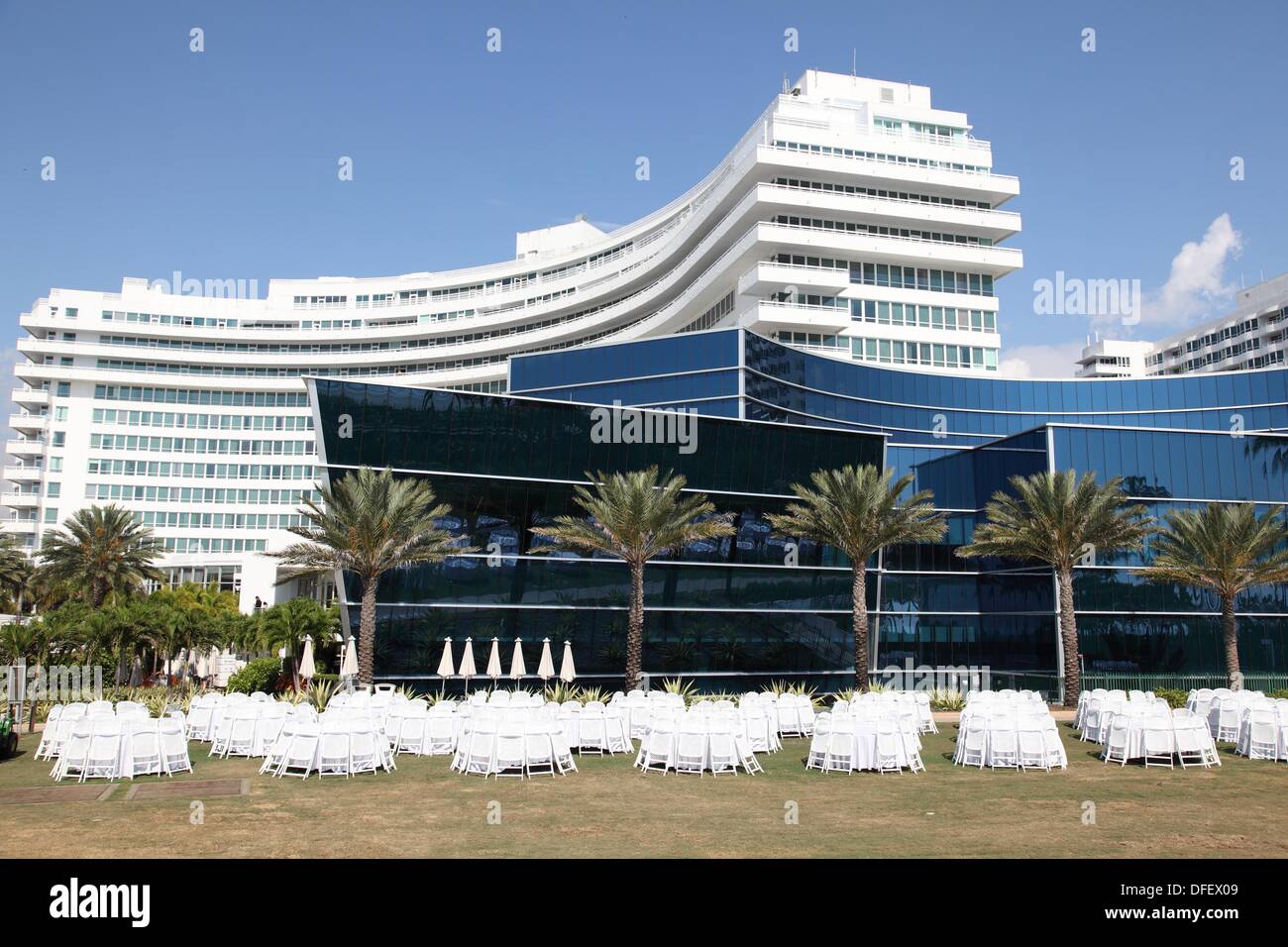 Fontainebleau Hilton Hotel, Miami Beach Florida, USA Stock Photo Alamy