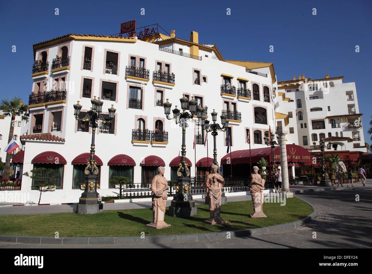 Hotel Plaza, Puerto Banus, Marbella, Andalusia, Spain, Europe Stock Photo -  Alamy
