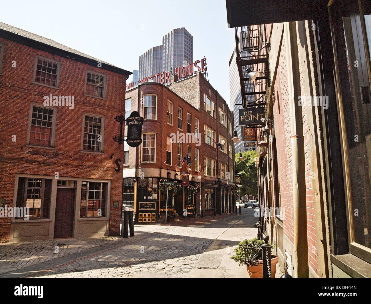 Historic Boston, Massachusetts  This is the oldest neighborhood in Boston and is preserved as it was in the 18th Contury  A Stock Photo