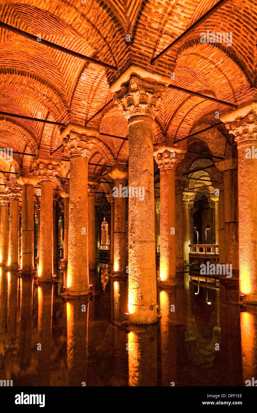 Basilica Cistern, Sunken Palace, Sunken cistern, forest of columns