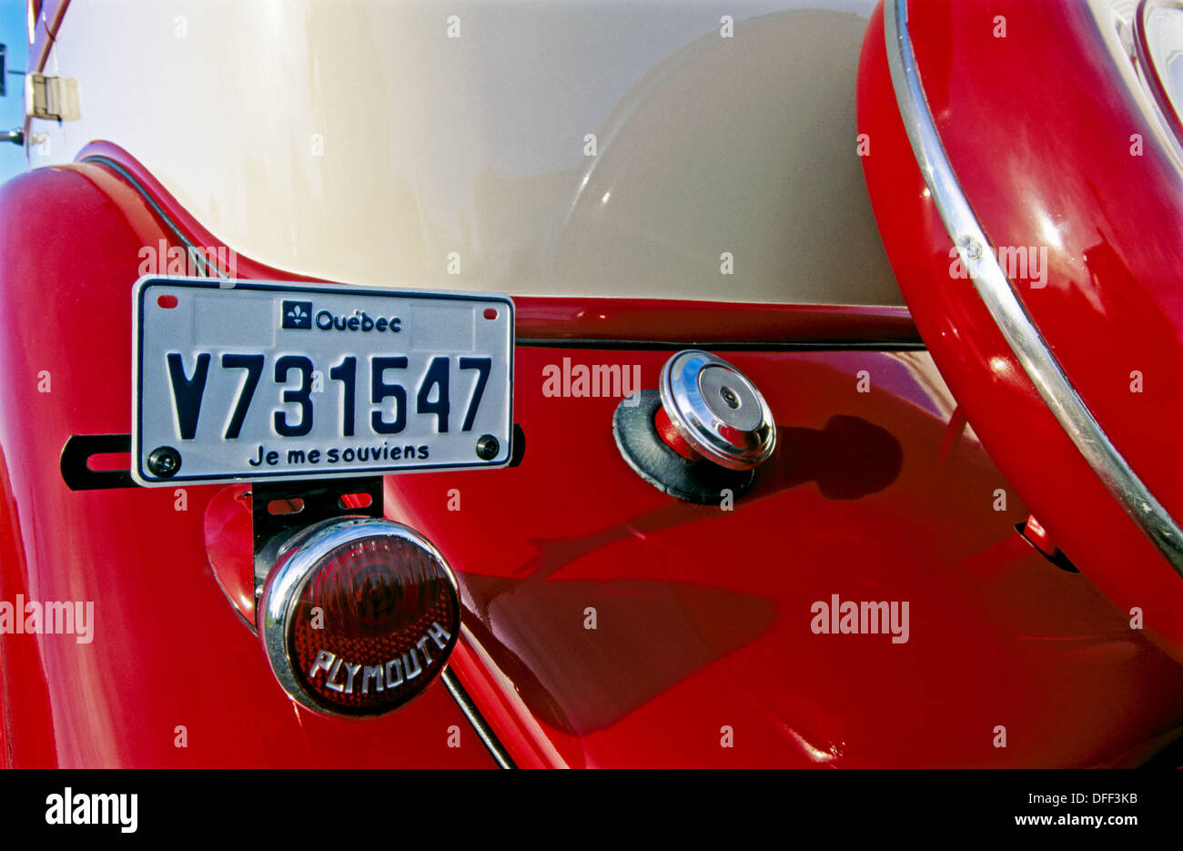 Licence plate. Quebec. Canada Stock Photo Alamy