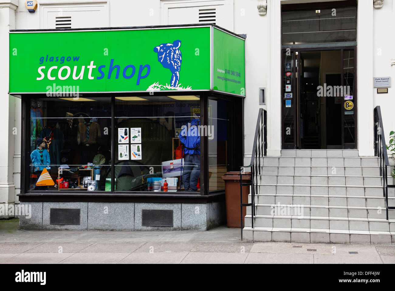 The Scout Shop in Glasgow city centre, Elmbank Street, Scotland, UK