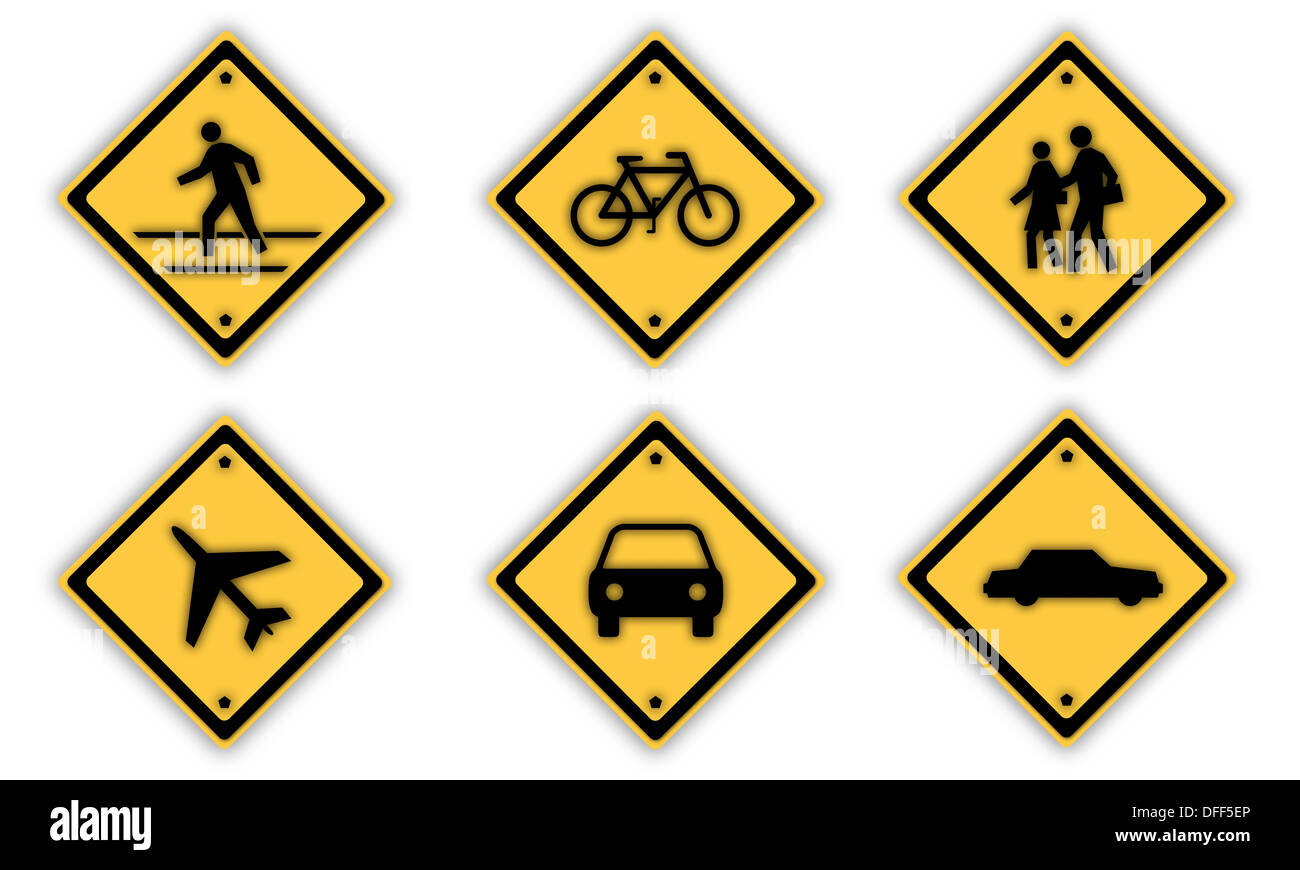 Yield roundabout traffic signs hi-res stock photography and images - Alamy