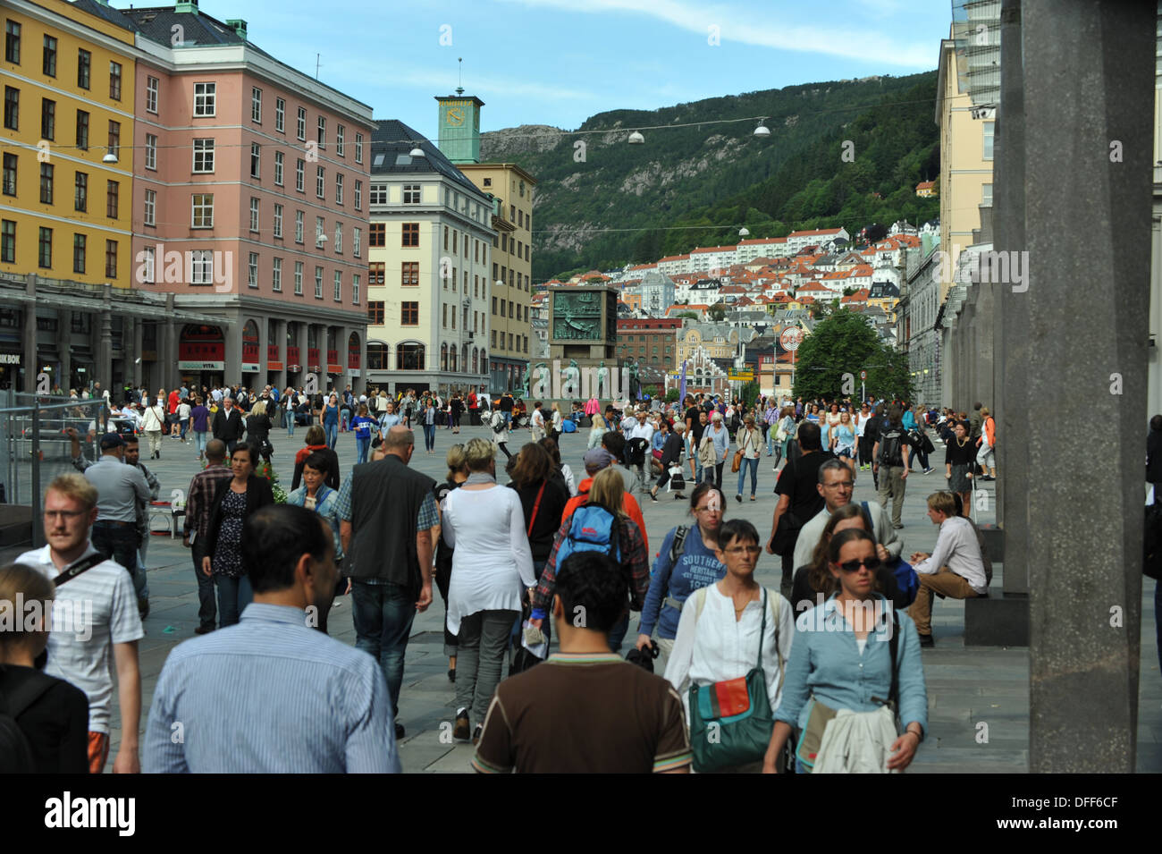 City Centre of Bergen, Norway. Stock Photo