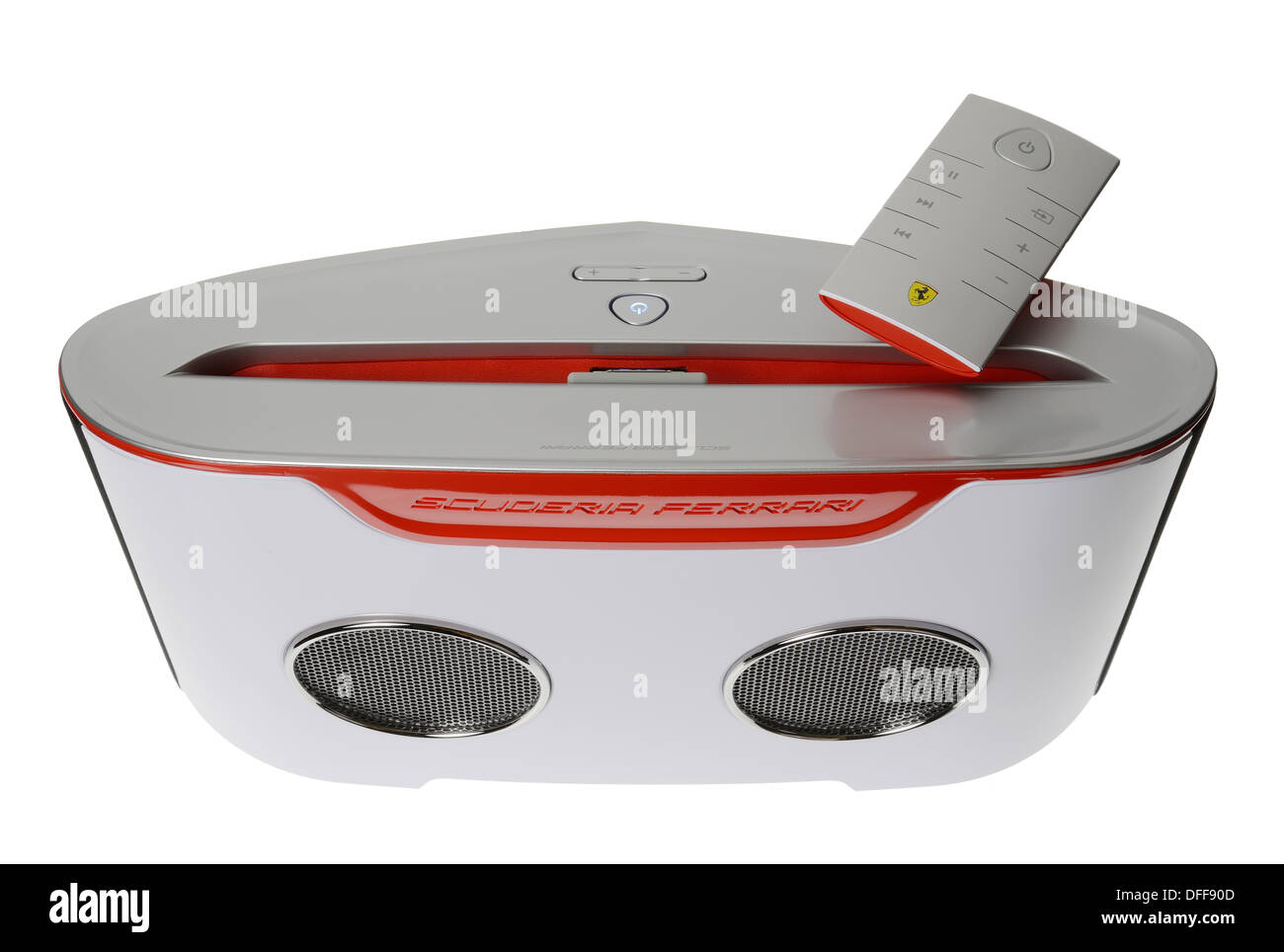 Scuderia Ferrari ipod speaker dock by Logic3. Stock Photo