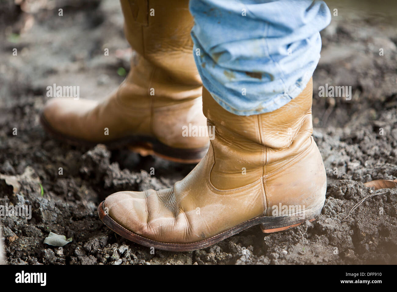 Cowboy Boots In Mud