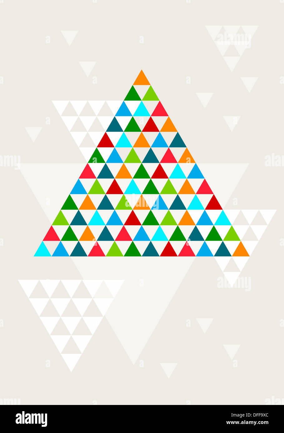 Abstract colorful geometric Christmas tree Stock Photo