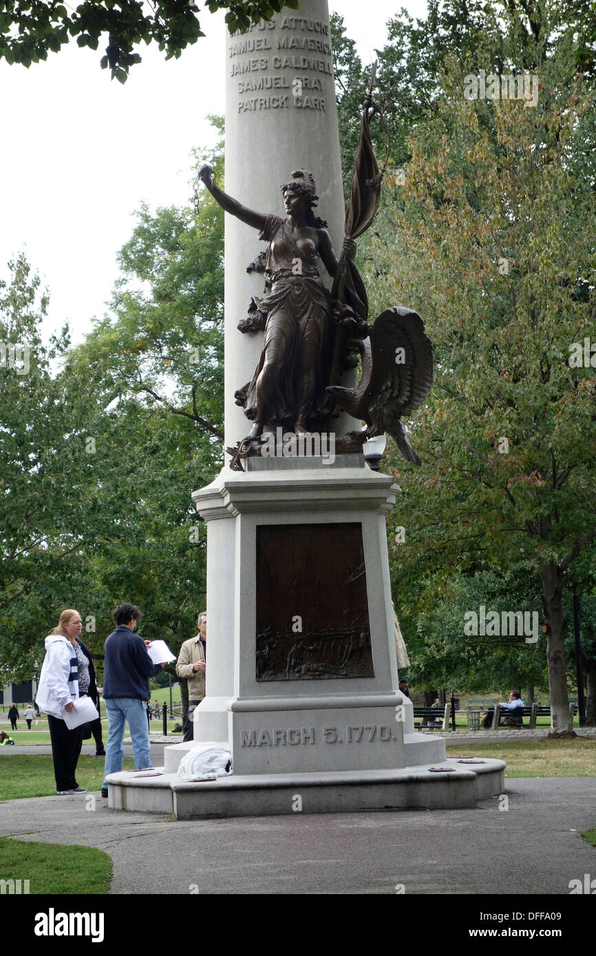Boston massacre statue Stock Photo