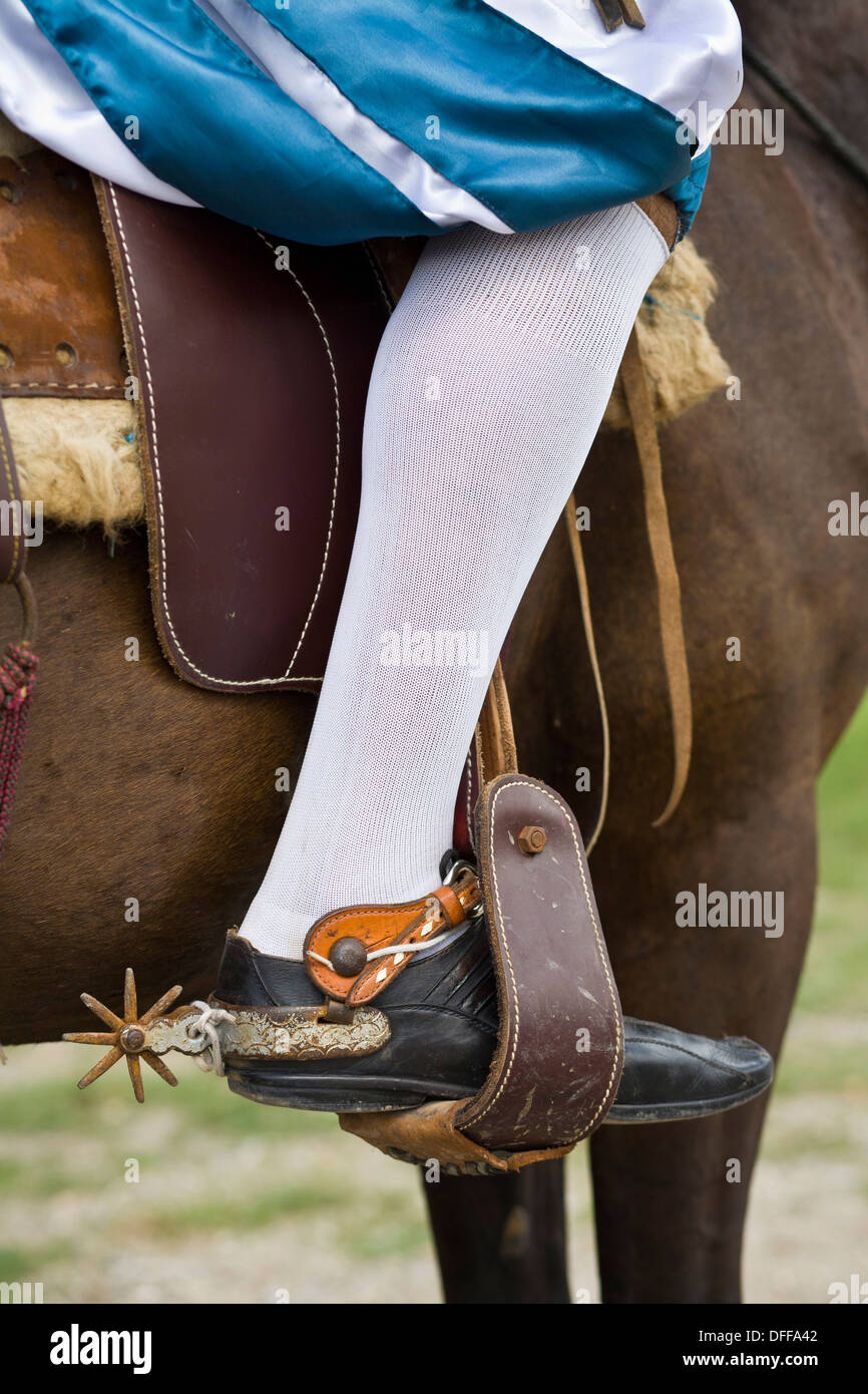 Detail view of horse rider´s Antique spur and shoe Stock Photo Alamy