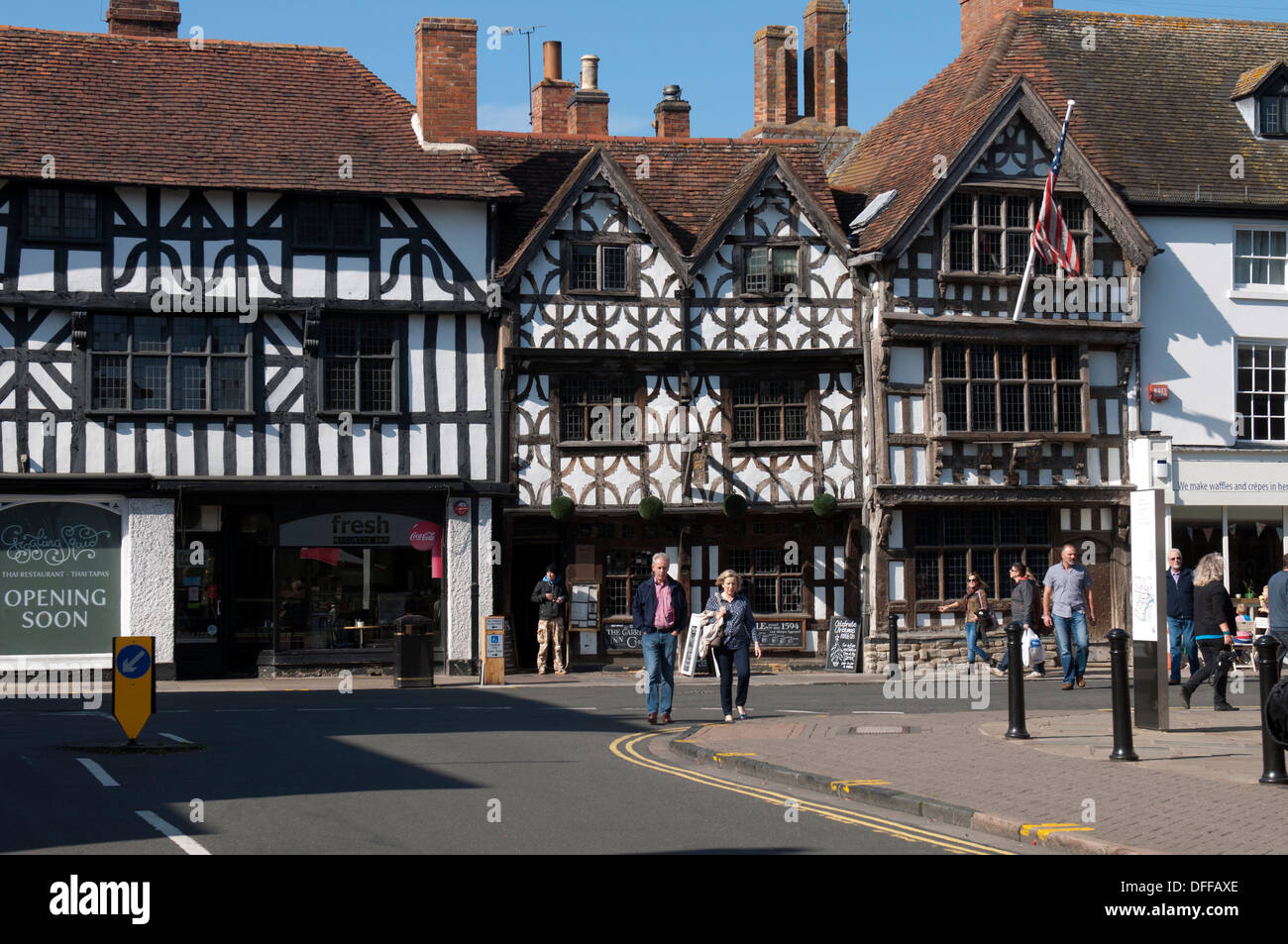 The Garrick Inn and Harvard House, StratforduponAvon, UK Stock Photo