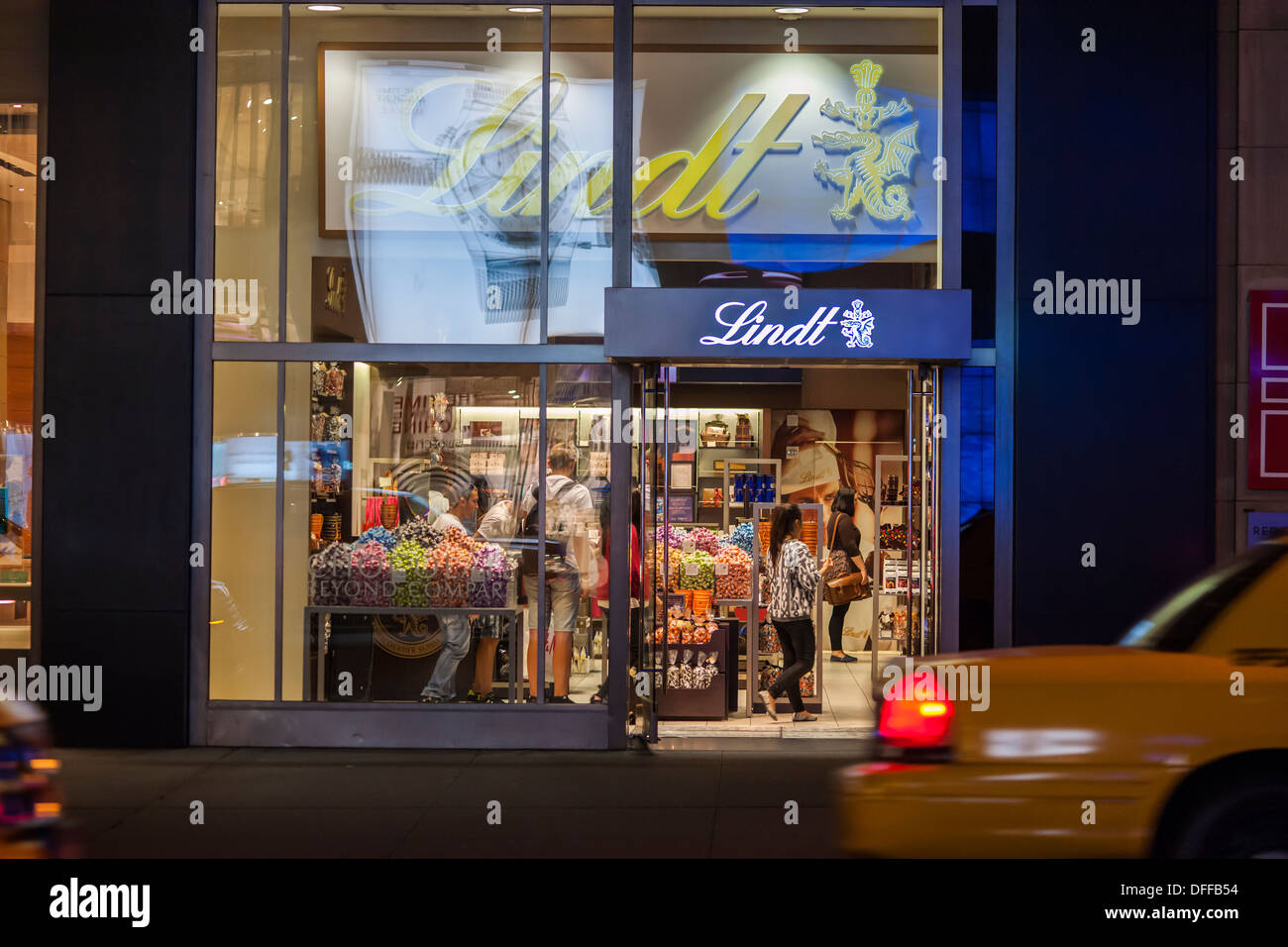 Lindt chocolatier on Fifth Avenue in Midtown Manhattan in New York