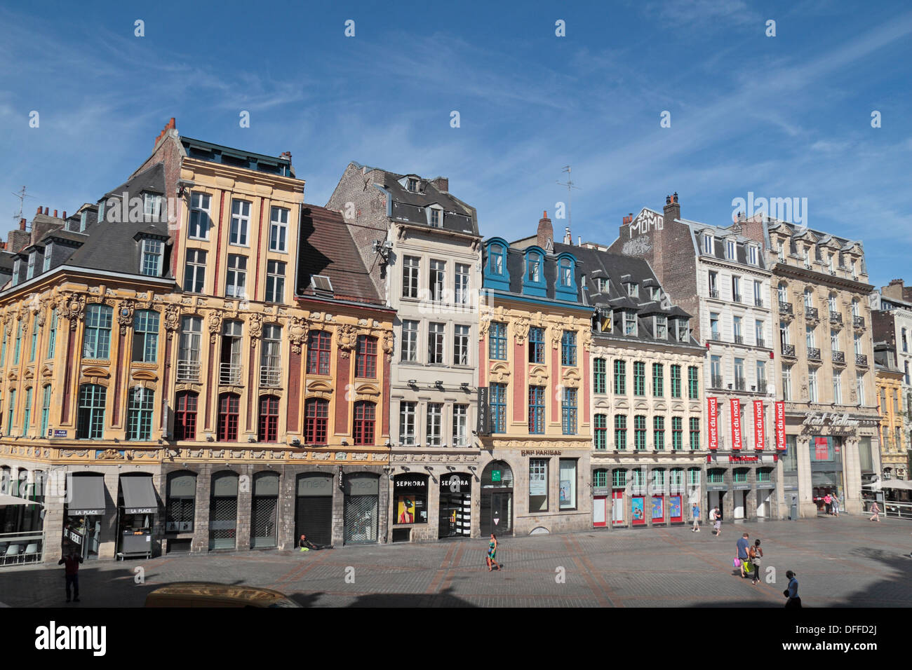 General view of historic buildings in Place du Général de Gaulle (Grand