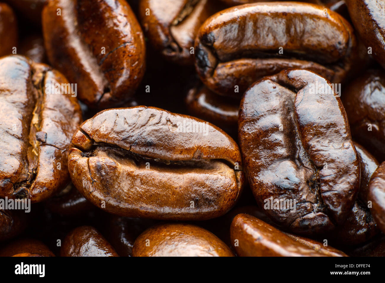 roasted coffee beans arabica Stock Photo - Alamy