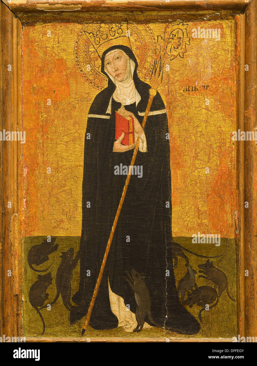 St Gertrude of Nivelles (c. 14551459, distemper on wood), painting