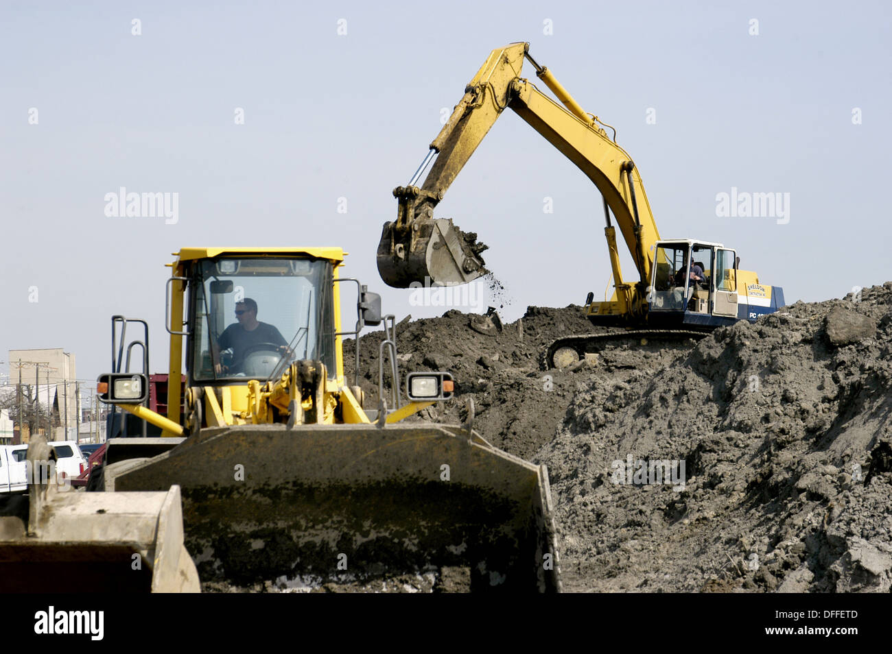 Heavy equipment used in road construction Stock Photo Alamy
