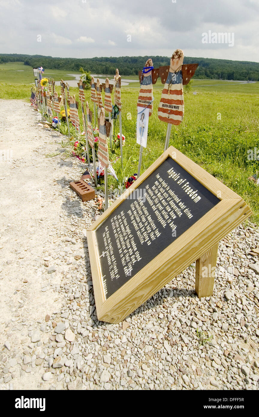 Crash site of flight 93 the air plane that was high jacked on 911 and