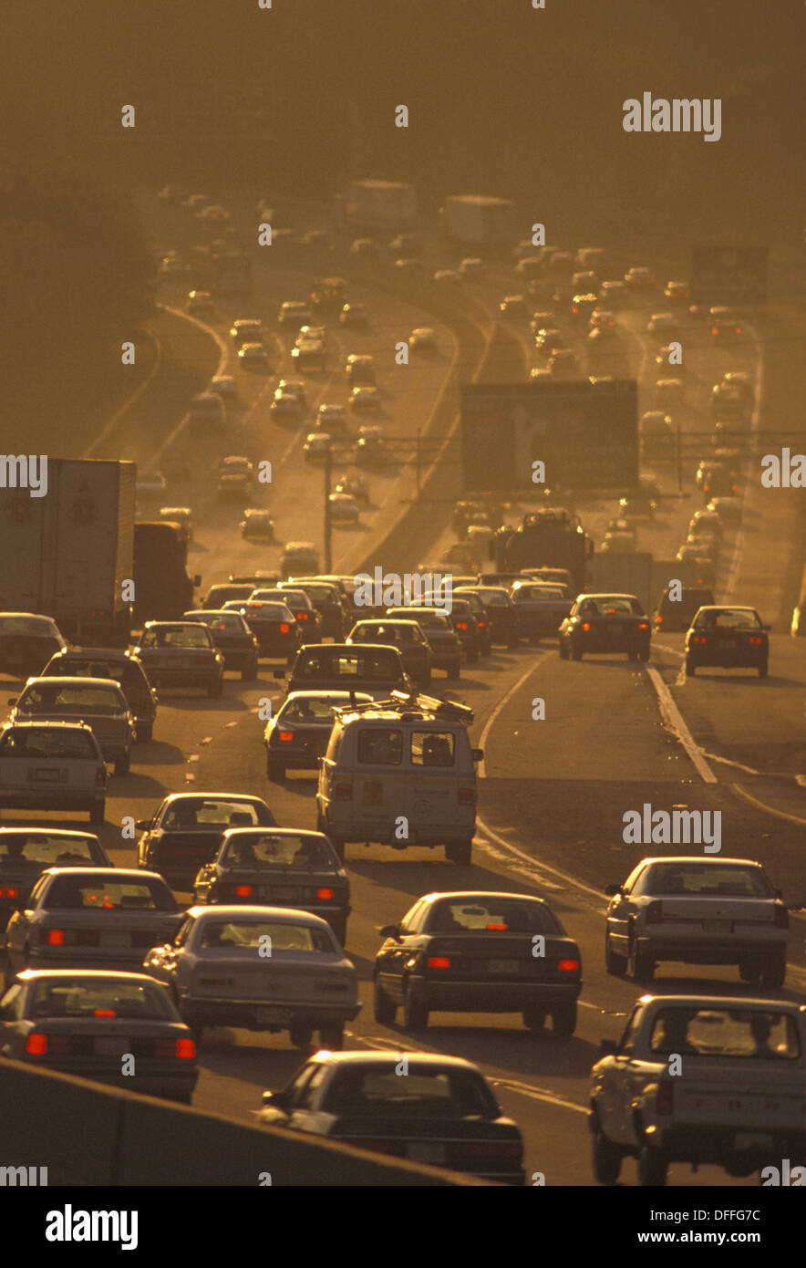 Rush hour traffic Atlanta causes air pollution Stock Photo Alamy