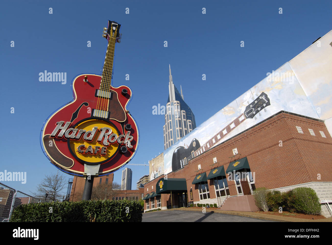 Downtown Hard Rock Cafe Nashville Tennessee Usa Stock Photo Alamy