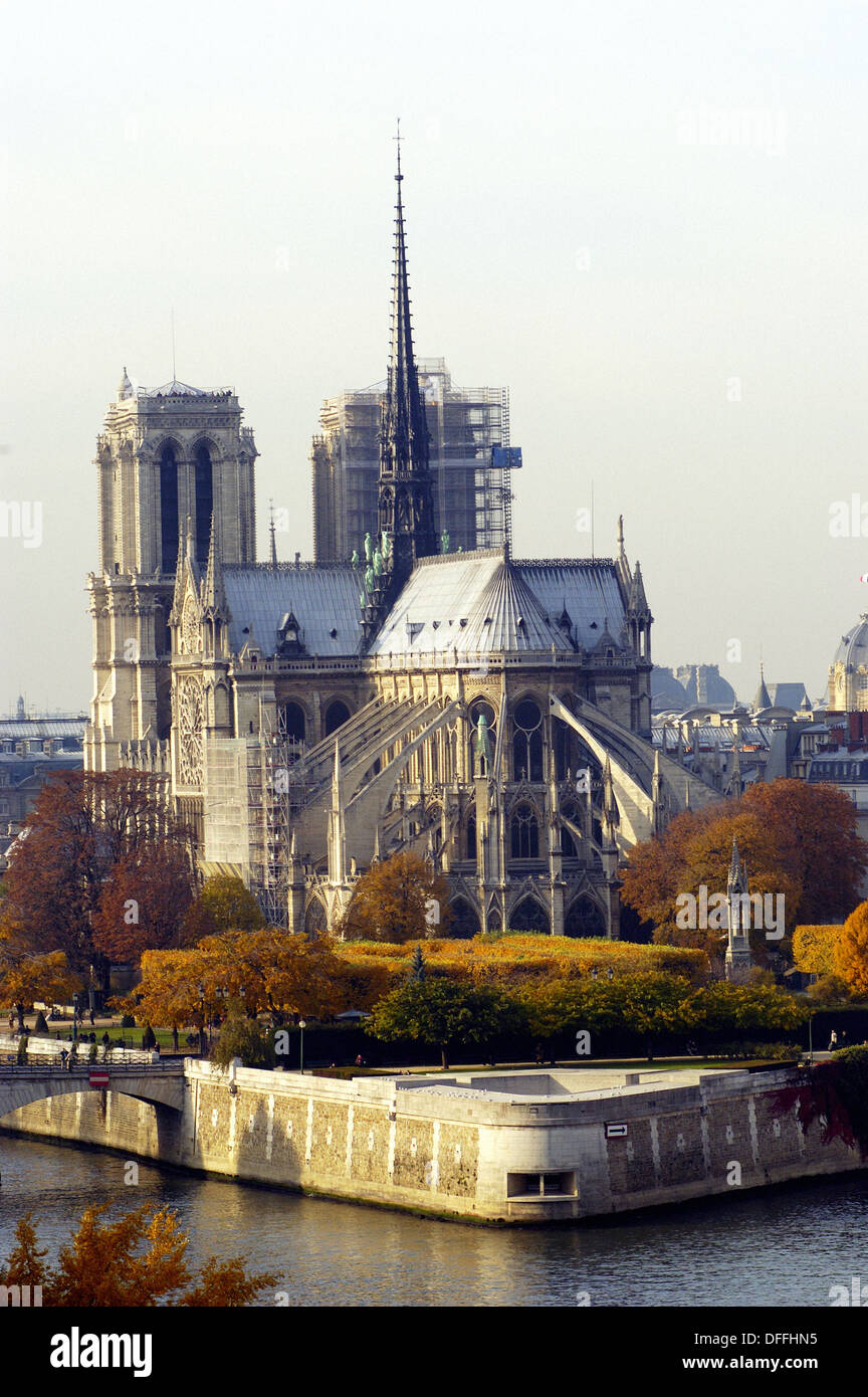 Aerial view of Notre Dame. Paris. France Stock Photo - Alamy