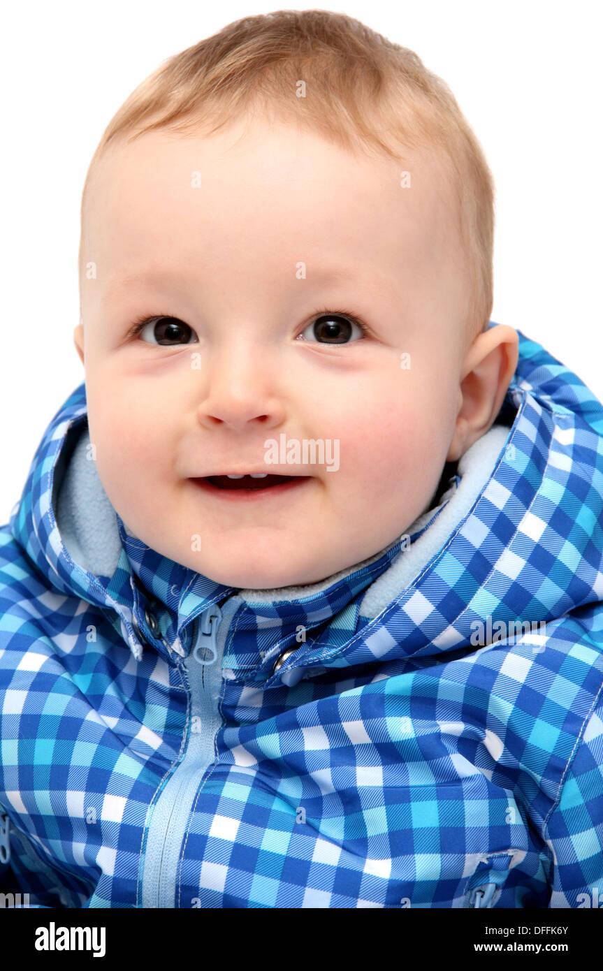 laughing happy baby boy Stock Photo