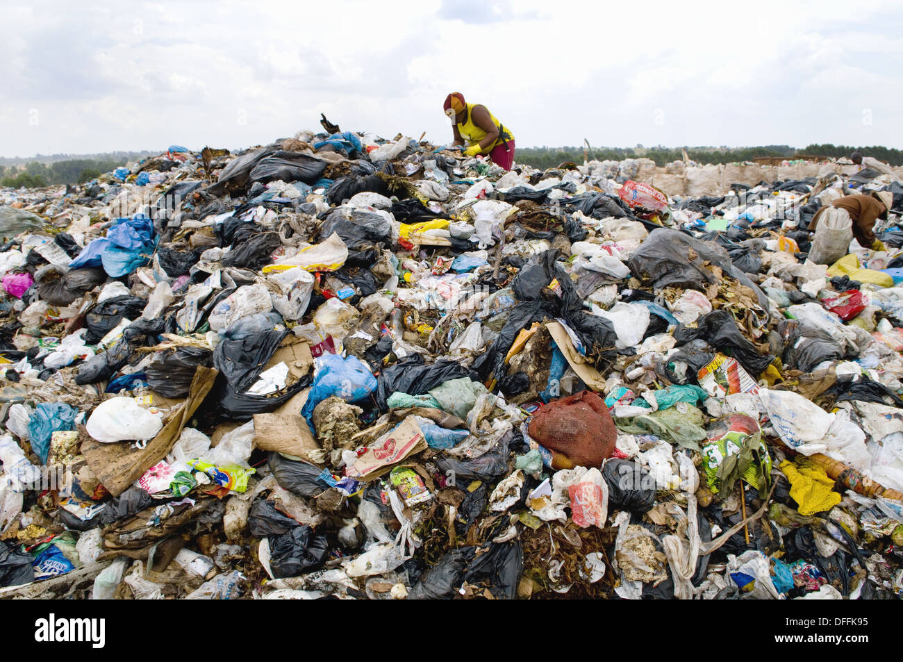 workers in the big garbage dump near Brasilia Stock Photo Alamy
