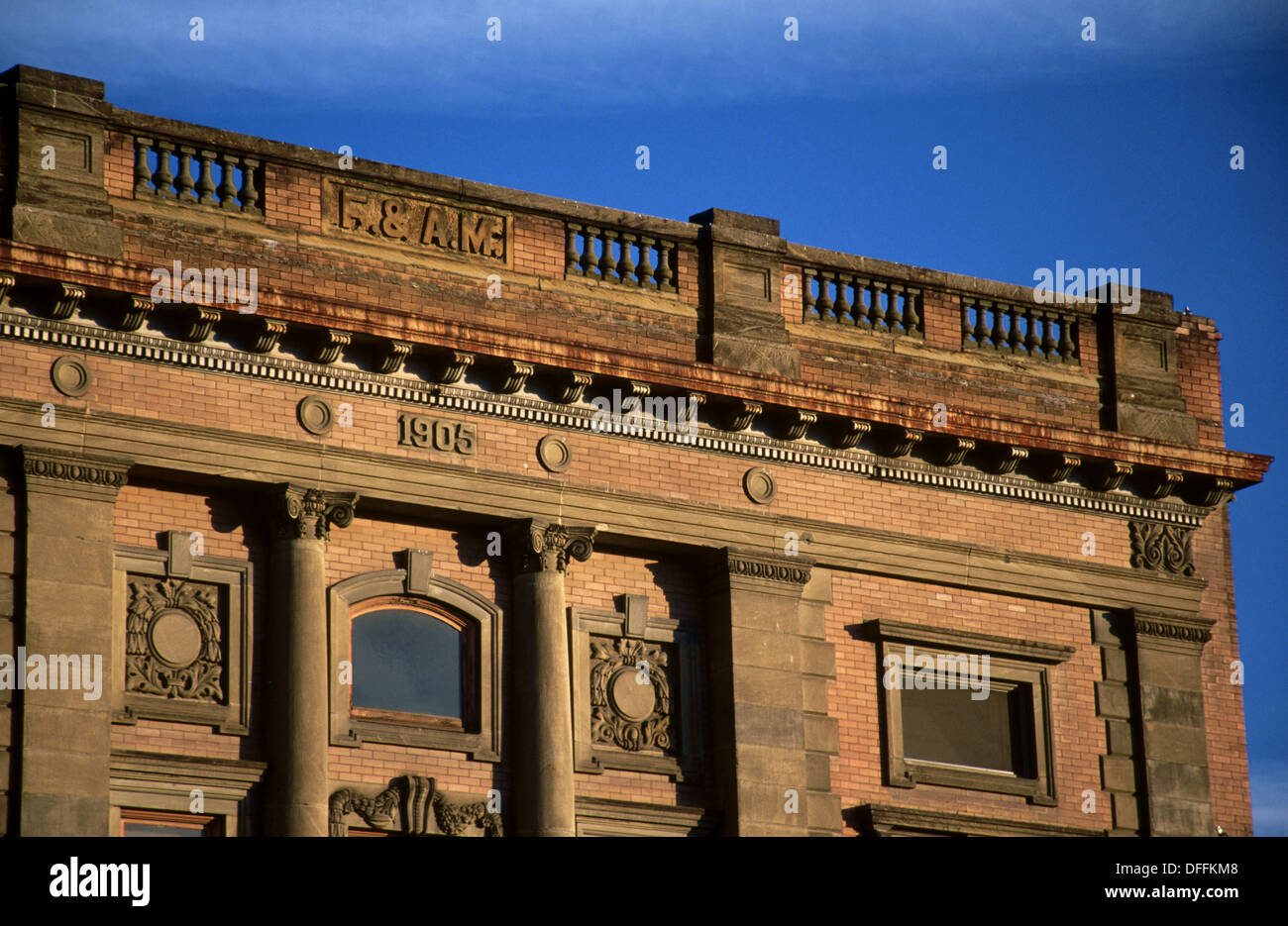 Historic F and A.M building (1905). Downtown Walla Walla. Washington