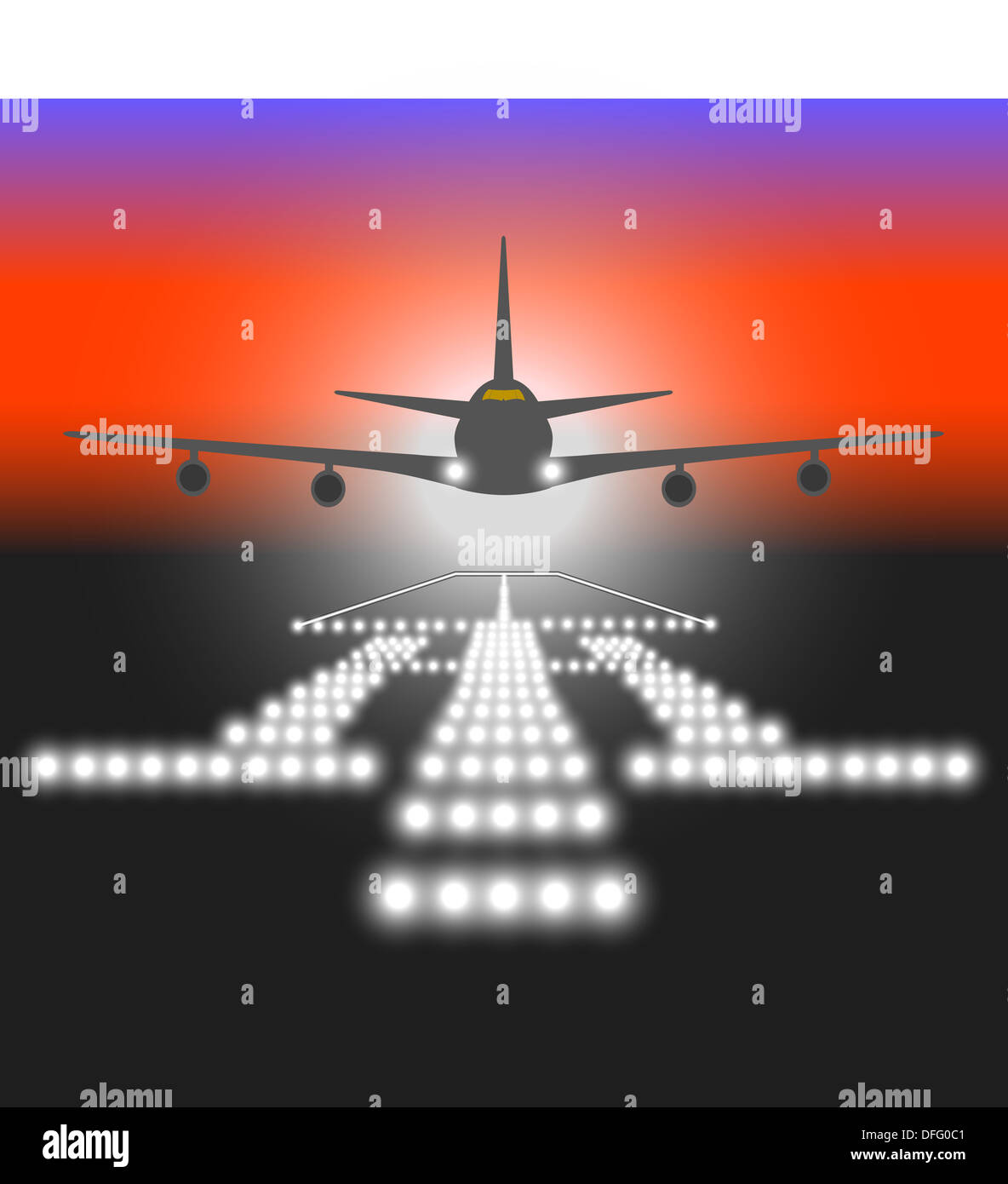 Landing lights. illustration Stock Photo Alamy