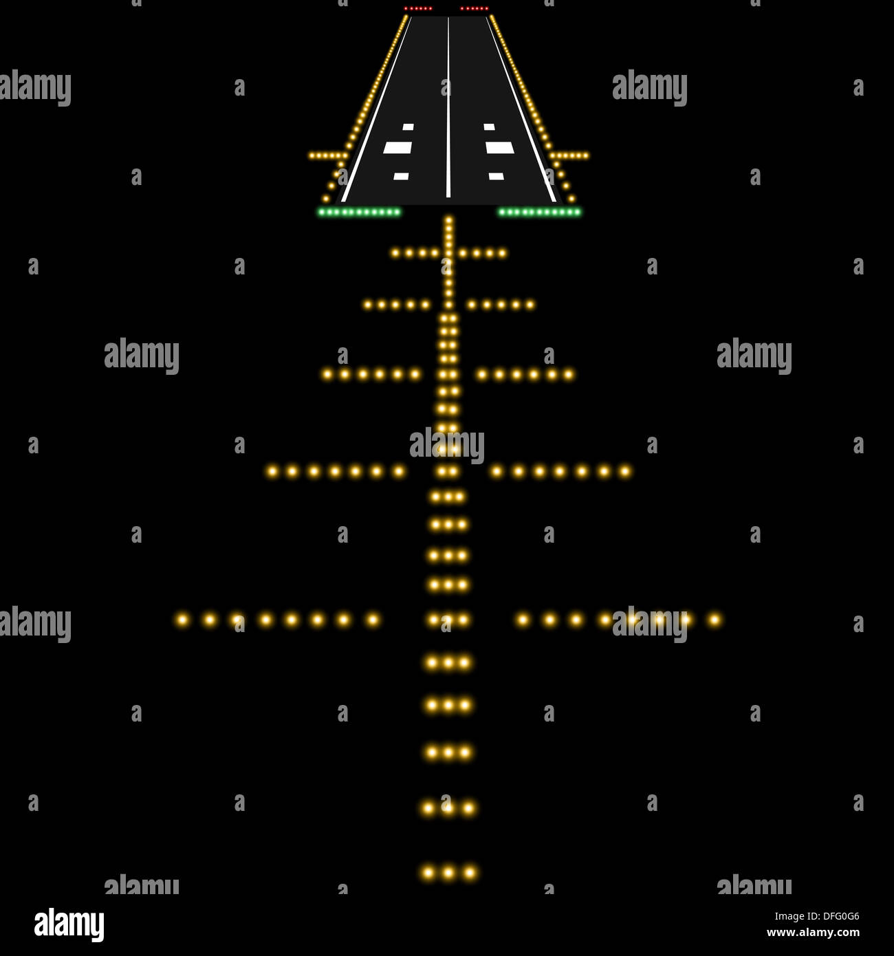 Landing lights. illustration Stock Photo Alamy