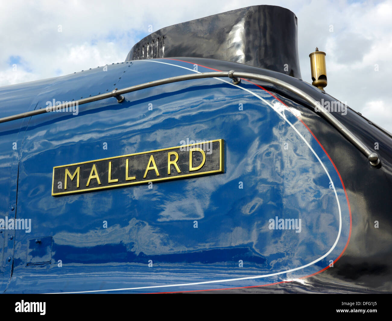 'The Mallard' A4 Pacific locomotive. Stock Photo